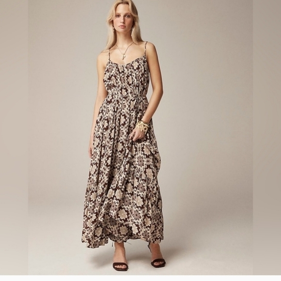 J. Crew Dresses & Skirts - J. Crew Caspia Dress in Floral Crepe de Chine NEW Size M CA666